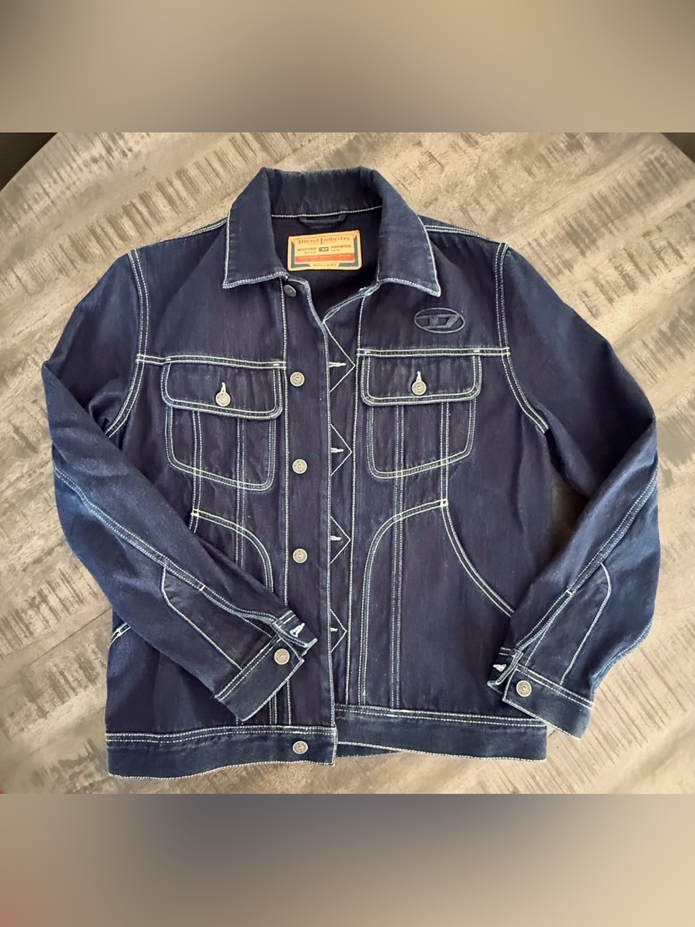 Men's Performance Denim-Style Jacket in Dark Navy
